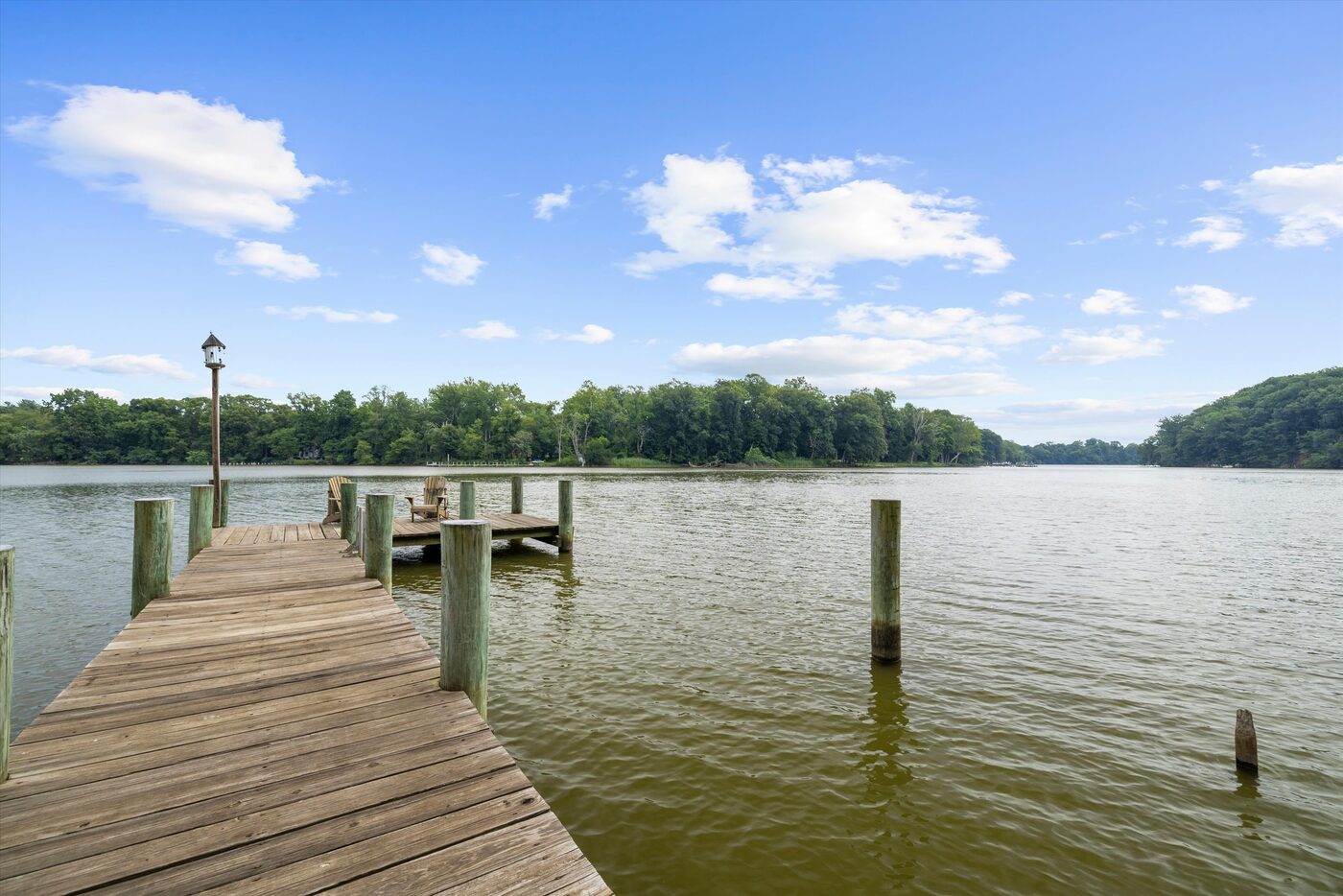 Private pier at 24050 Macs Lane, Worton