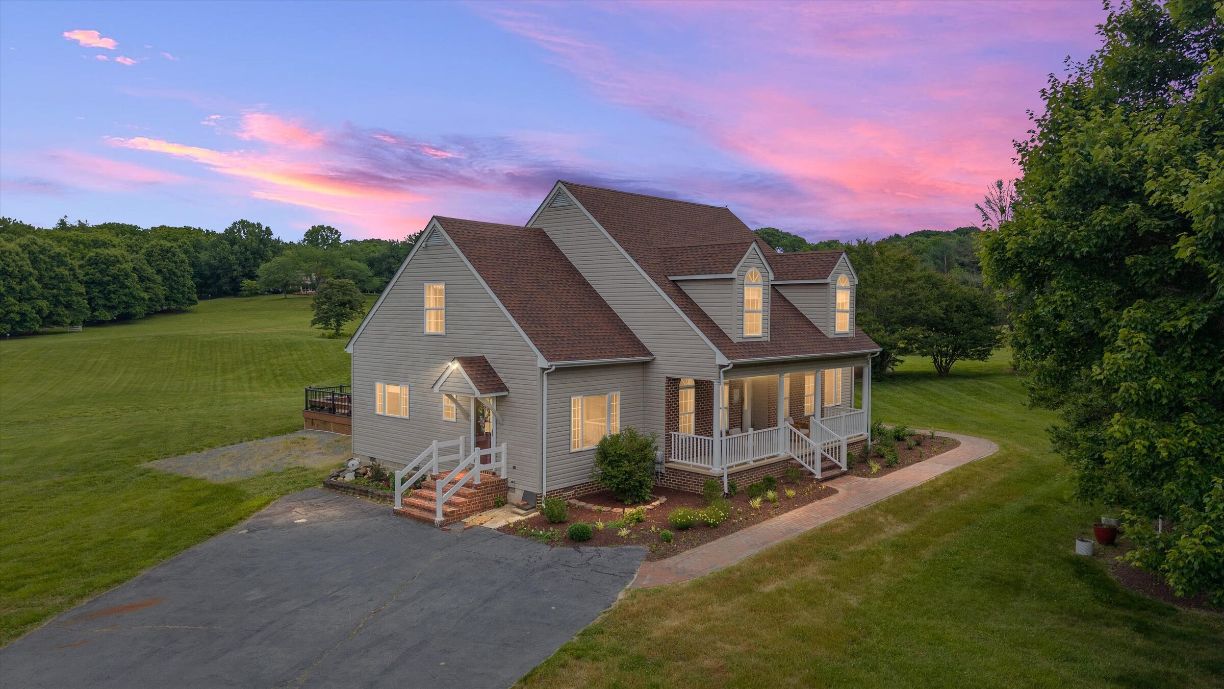24274 Waterview Drive, Worton, at twilight